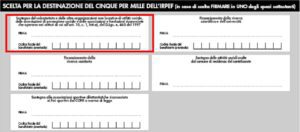 5x1000 come fare a donare 1 5 PER MILLE