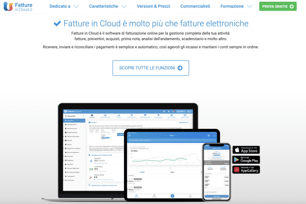 Fatturazione Elettronica: I 22+ Migliori Programmi, App e Software Del 2026 (Gratuiti e a Pagamento) 3 Software Di Fatturazione di Fatture In Cloud